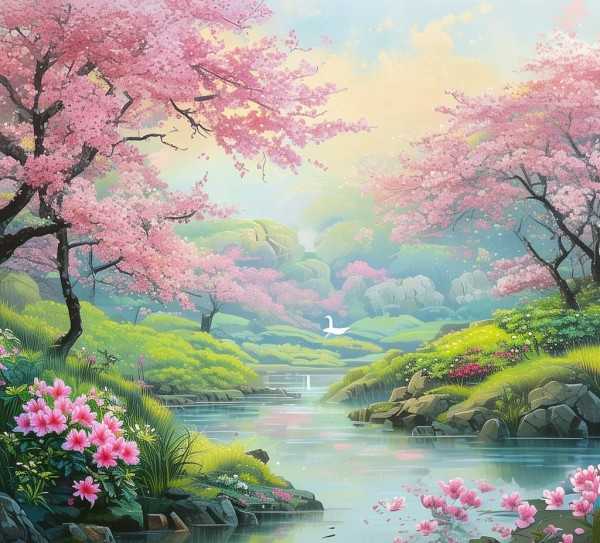 春意盎然，成语描绘的春天图景,春风拂面，成语绘就春天画卷,成语,比喻,第1张