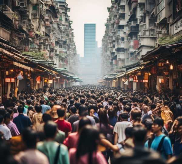 人山人海，探寻形容人多的成语艺术,人潮汹涌，成语中的人山人海，探寻形容人多的艺术,成语,比喻,第1张