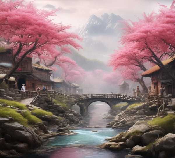 桃花源记，探寻世外桃源的理想境界,世外桃源的成语故事，桃花源记中的理想境界,成语,第1张