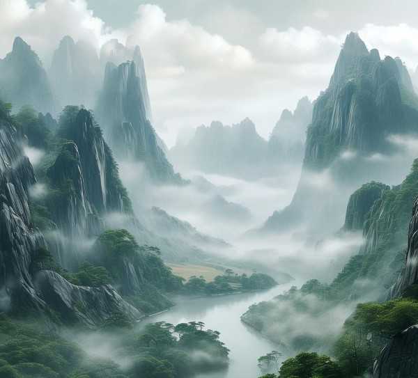 山韵悠长，成语接龙趣谈自然之美,山高水长，成语接龙话山韵,成语,比喻,第1张